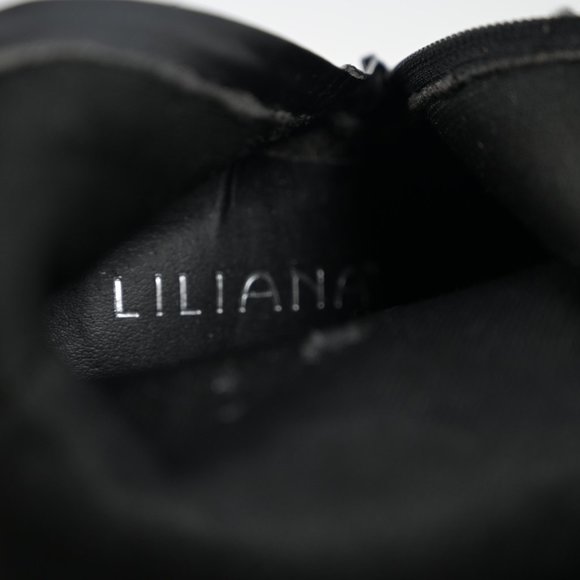High Heel Black Velor Boots LILIANA - Picture 4 of 4